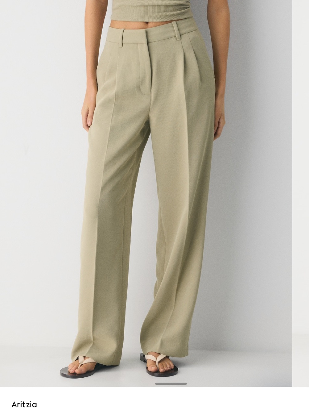 Grey Aritzia Effortless Pants Crepette - Picture 4 of 13